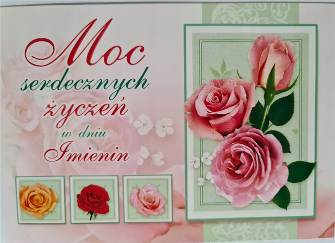 pocztówki Pocztówka imieninowa CENA za 2 SZTUKI 14,8 cm *10,5 cm13944647719