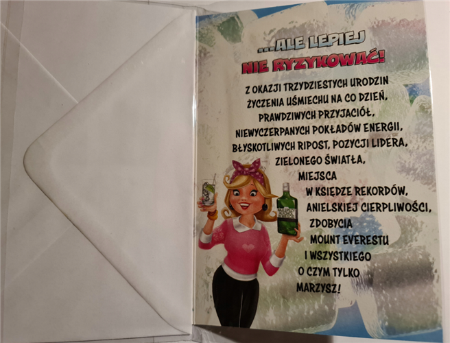 kartka urodzinowa na 30 lat 28,5 cm *41,7 cm 10822751839