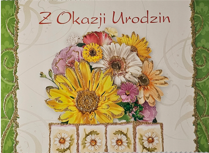 pocztówki Pocztówka urodzinowa CENA za 2 SZTUKI   14,8 cm *10,5 cm  13944749459