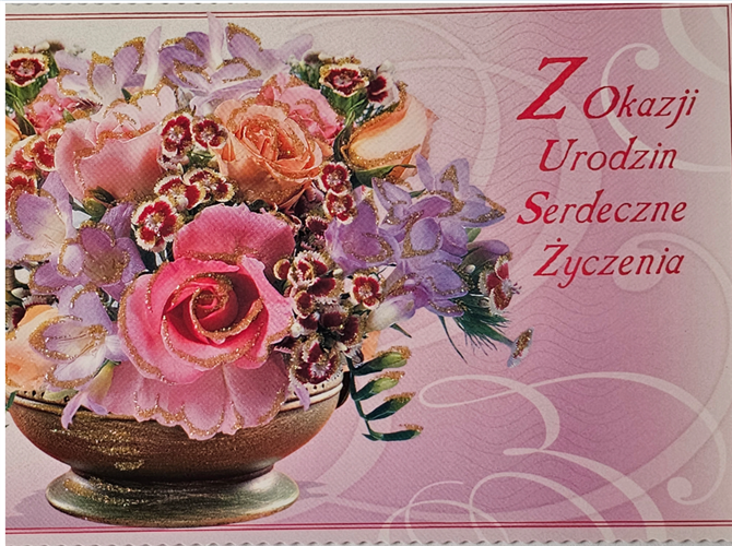pocztówki Pocztówka urodzinowa CENA za 2 SZTUKI   14,8 cm *10,5 cm  13944750127