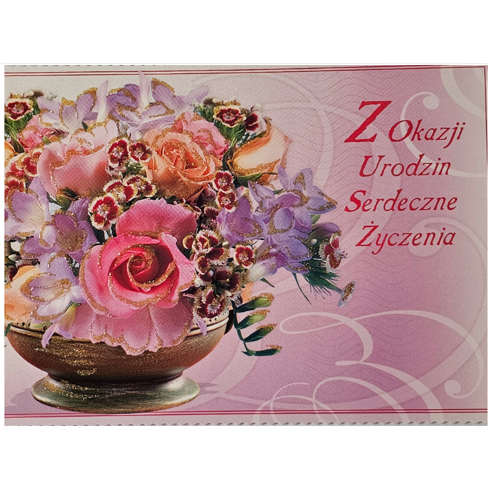 pocztówki Pocztówka urodzinowa CENA za 2 SZTUKI   14,8 cm *10,5 cm  13944750127