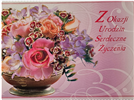 pocztówki Pocztówka urodzinowa CENA za 2 SZTUKI   14,8 cm *10,5 cm  13944750127