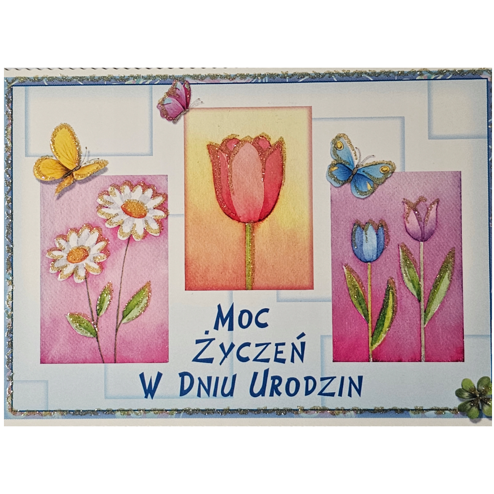 pocztówki Pocztówka urodzinowa CENA za 2 SZTUKI   14,8 cm *10,5 cm  13944756213