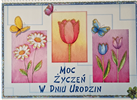 pocztówki Pocztówka urodzinowa CENA za 2 SZTUKI   14,8 cm *10,5 cm  13944756213