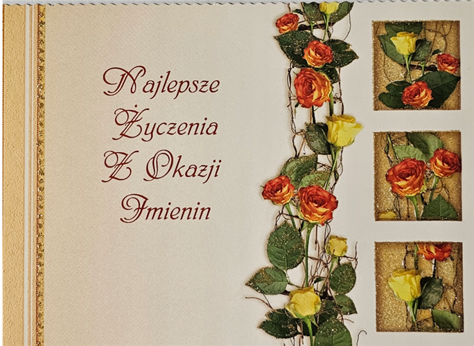 pocztówki Pocztówka imieninowa CENA za 2 SZTUKI  14,8 cm *10,5 cm  13944762253