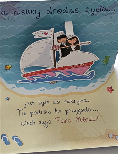 pamiątka na ślub, kartka na ślub PRZESTRZENNA  11,7 cm *16,7 cm13944778816
