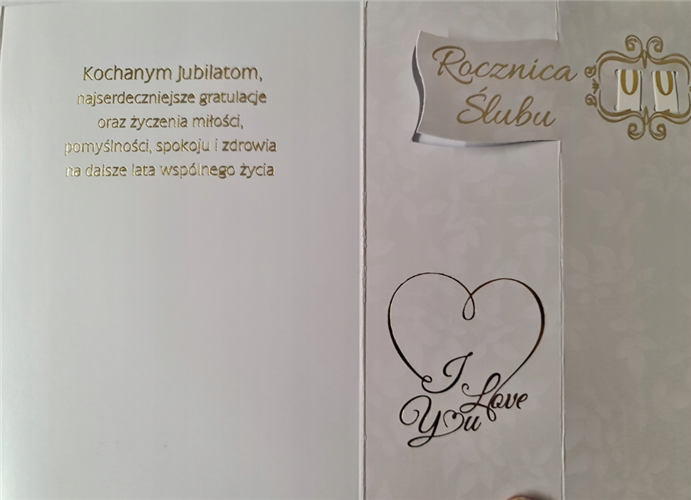 Kartki na rocznicę ślubu z wymiennymi cyframi 11,7 cm *16,50 cm  14031815163