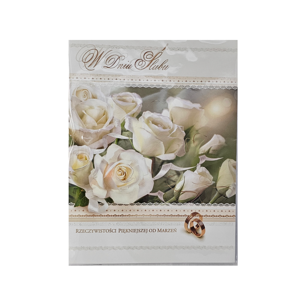 pamiątka na ślub, kartka na ślub PRZESTRZENNA  13,8 cm *18,9 cm 14044532296