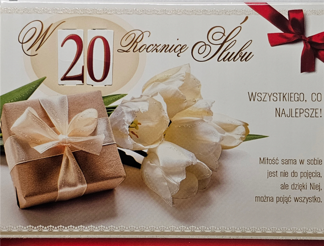 Kartki na rocznicę ślubu z wymiennymi cyframi  11,7 cm *16,50 cm  15546283994