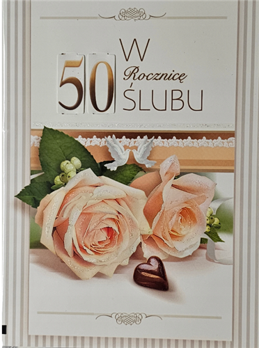 Kartki na rocznicę ślubu z wymiennymi cyframi  11,7 cm *16,50 cm 14044780212