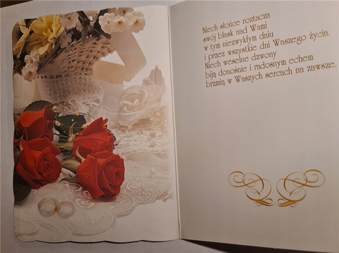 pamiątka na ślub, kartka na ślub 11,7 cm *16,3 cm 10823291332