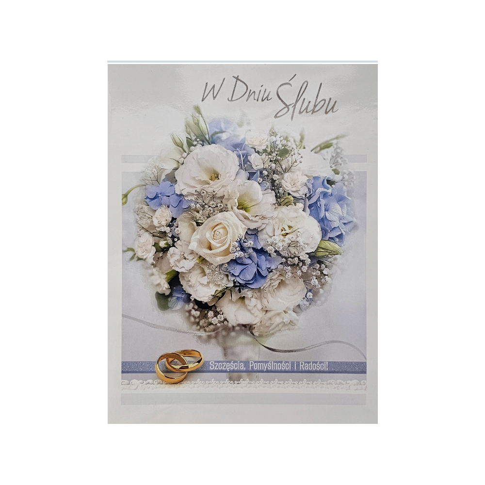 pamiątka na ślub, kartka na ślub PRZESTRZENNA  13,8 cm *18,9 cm 14044537567