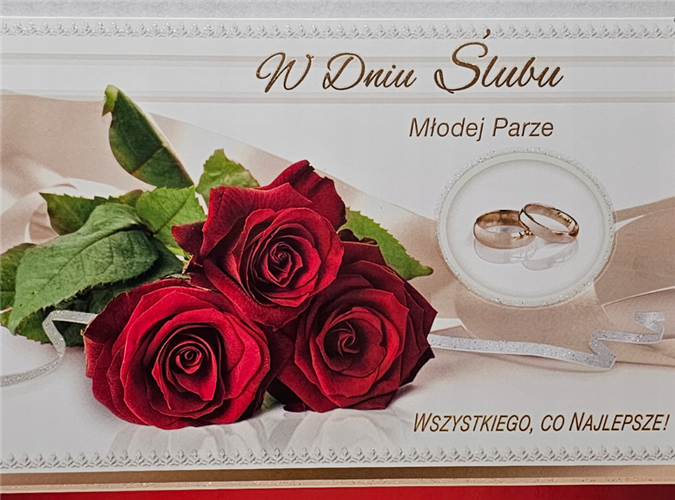 pamiątka na ślub, kartka na ślub, pocztówka ślubna  12 cm *16,5 cm 16897830224