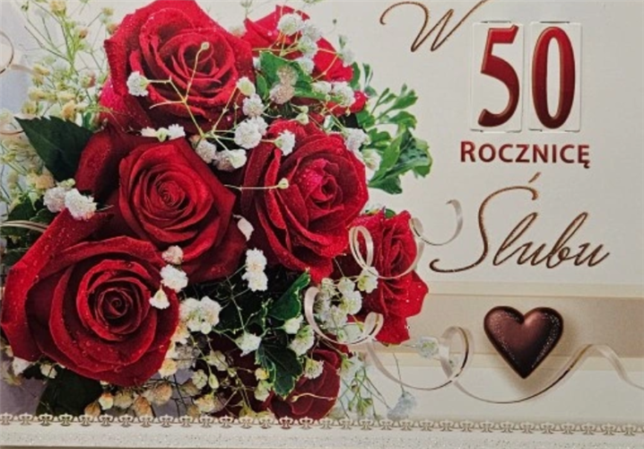Kartki na rocznicę ślubu z wymiennymi cyframi   11,7 cm *16,50 cm14044780847