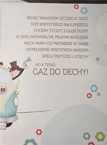 pamiątka na ślub, kartka na ślub, pocztówka ślubna 25 cm *35 cm 14133253086