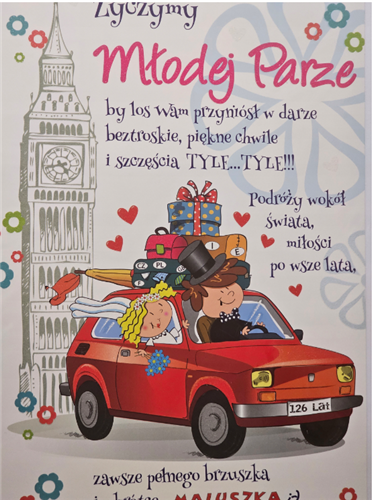 pamiątka na ślub, kartka na ślub, pocztówka ślubna  25 cm *35 cm 14133259116