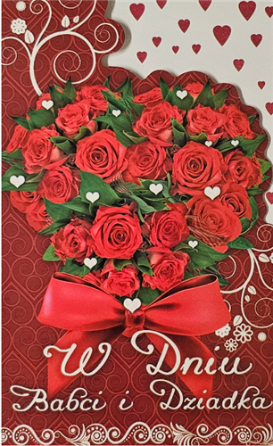 DZIEŃ BABCI kartka karnet NA DZIEŃ BABCI i DZIADKA  11,4 cm *19,2 cm14160488277
