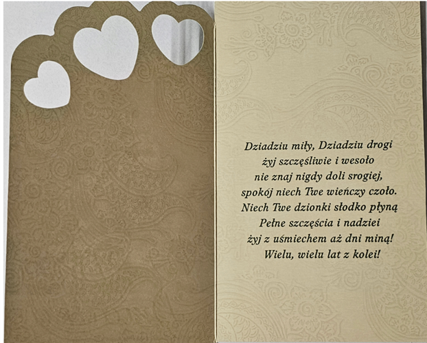 DZIEŃ DZIADKA kartka karnet NA DZIEŃ DZIADKA 11,4 cm *19,2 cm 14160483304