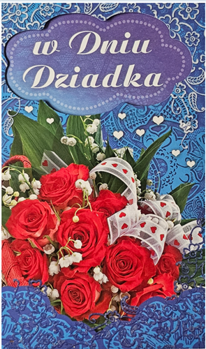 DZIEŃ DZIADKA kartka karnet NA DZIEŃ DZIADKA 11,4 cm *19,2 cm 14160479111