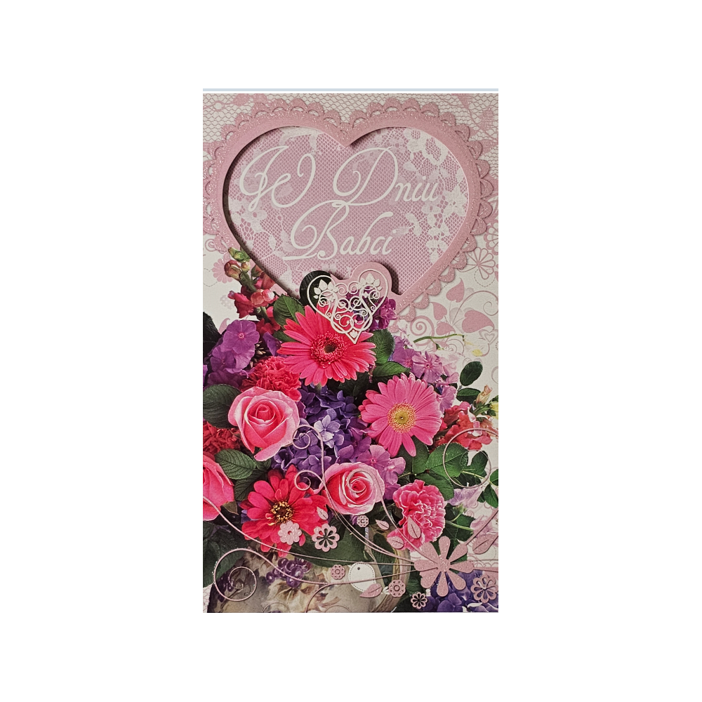 DZIEŃ BABCI kartka karnet NA DZIEŃ BABCI  11,4 cm *19,2 cm 14160476207