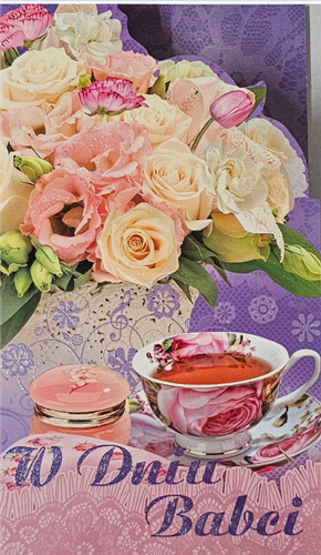 DZIEŃ BABCI kartka karnet NA DZIEŃ BABCI 11,4 cm *19,2 cm 14160470197