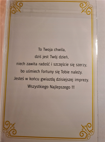 kartka urodzinowa na 50 lat  13 cm *20,5 cm 10826855444