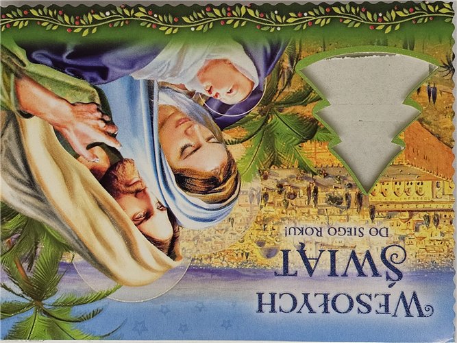 kartki z opłatkiem Bożego Narodzenia Boże Narodzenia 11,7 cm *16,5 cm 14160356404