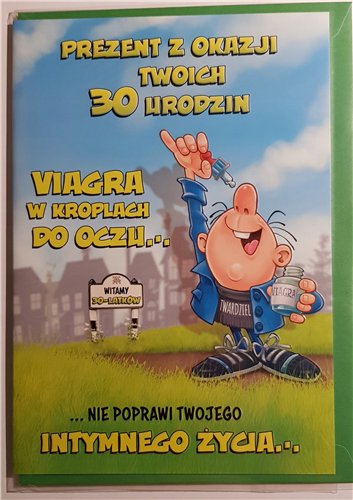 kartka urodzinowa na 30 lat 11,7 cm *16,7 cm 10007218945 16897829360