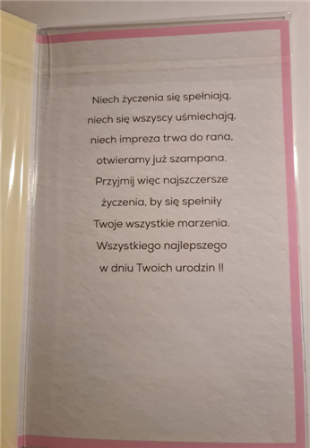 kartka urodzinowa na 70 lat z naklejką na butelkę 13 cm *20,5 cm 10826873339