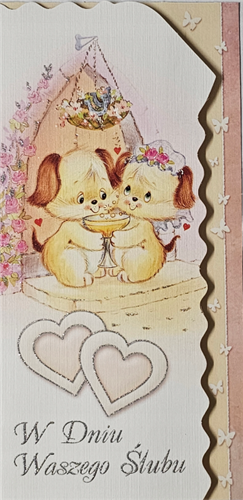 pamiątka na ślub, kartka na ślub, pocztówka ślubna  9,7 cm *20,5 cm14278809763
