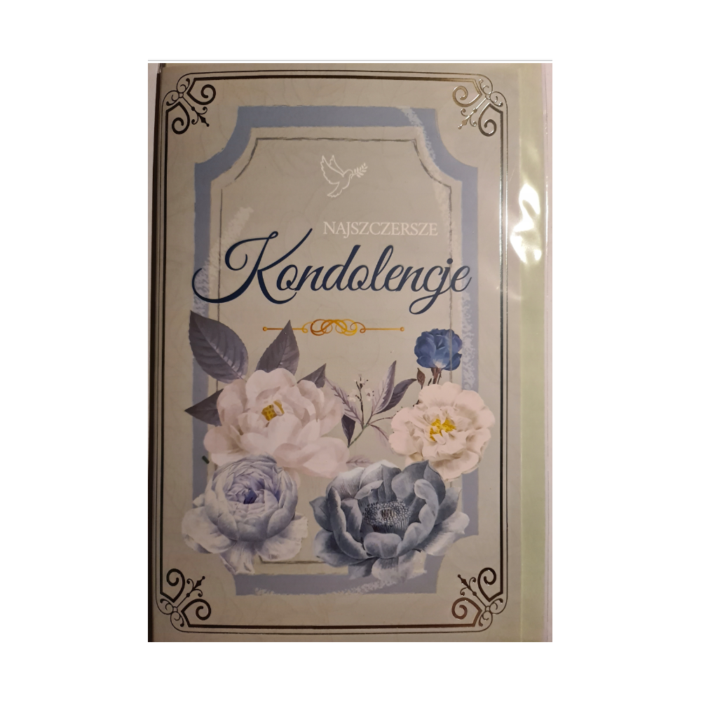 z wyrazami szczerego żalu, kondolencje  13 cm *20,5cm 10867495466