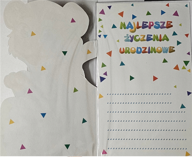 Kartki urodzinowe dla dziecka kartka urodzinowa 4  11,4 cm *19 cm 13589238672