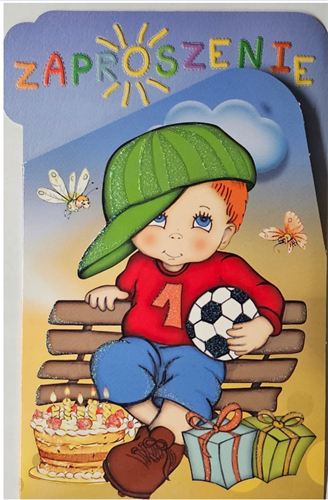zaproszenia na urodziny dziecka  10,2 cm *15,5 cm 13594497097