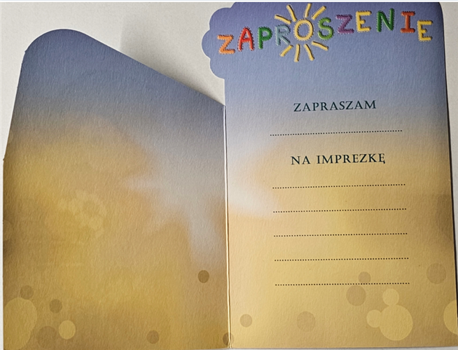 zaproszenia na urodziny dziecka  10,2 cm *15,5 cm 13594497097