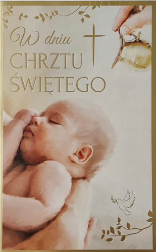 pamiątka na Chrzest Święty, Kartka na Chrzest  13 cm *20,4 cm 13721699957