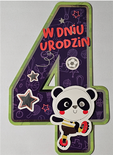 Kartki urodzinowe dla dziecka kartka urodzinowa 4  13,2 cm *20,2cm 13726721942