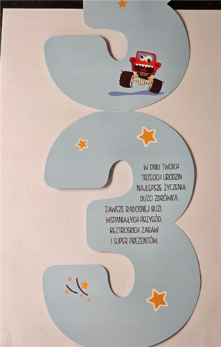 Kartki urodzinowe dla dziecka kartka urodzinowa 3  13,2 cm *20,2cm 13726726005
