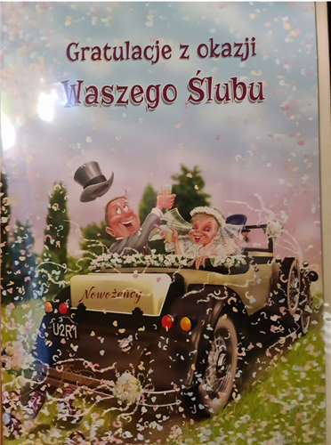 pamiątka na ślub, kartka na ślub, DUŻA MEGA WIELKA 28,5 cm *41,7cm  10937783361