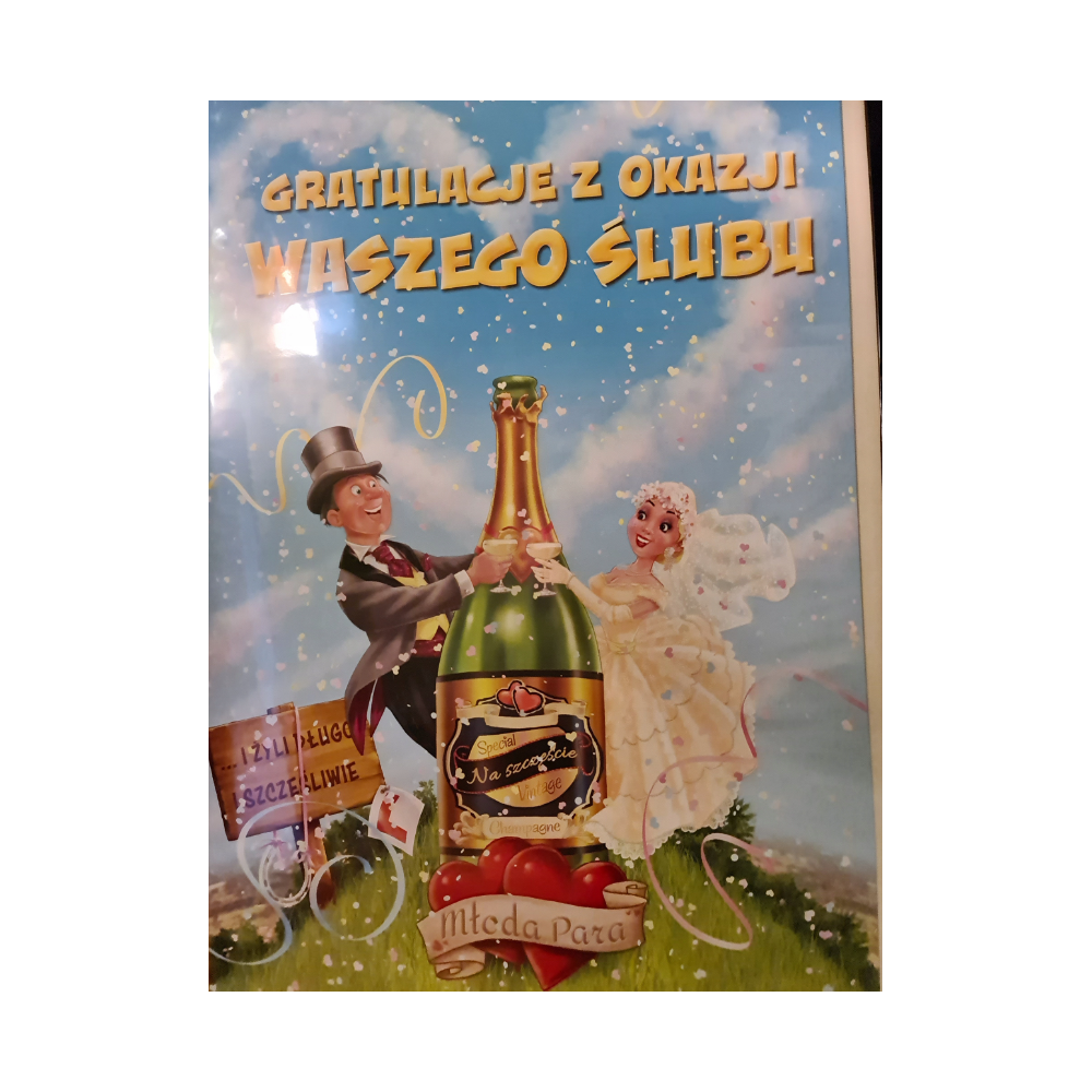 pamiątka na ślub, kartka na ślub, DUŻA MEGA WIELKA 28,5 cm *41,7cm 10937795187