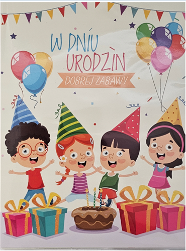 Kartki urodzinowe dla dziecka PRZESTRZENNA  13,8 cm *18,9 cm  14044546346