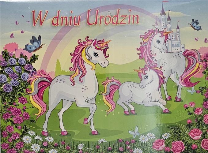 Kartki urodzinowe dla dziecka PRZESTRZENNA   13,8 cm *18,9 cm 14044547814