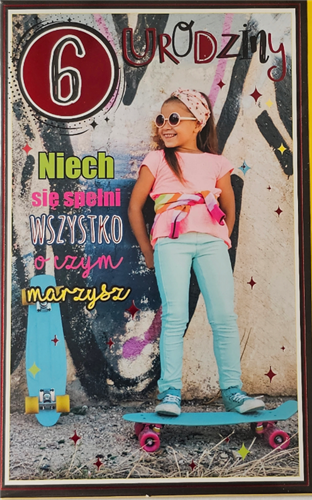 Kartki urodzinowe dla dziecka kartka urodzinowa 6 13 cm *20,4 cm 14216867274