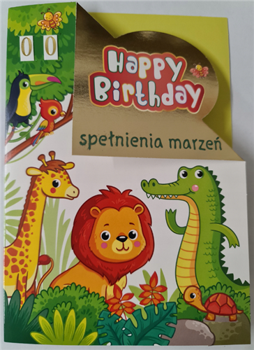 Kartki urodzinowe dla dziecka z wymienną cyferką  12 cm *17 cm 14391977067