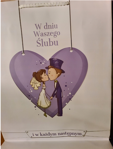 ŚMIESZNA TOREBKA na ślub  23,5 x 33 x 10,5 cm 10937855291