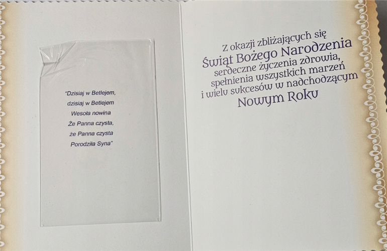 kartki z opłatkiem Bożego Narodzenia Boże Narodzenie 11,7 cm *16,5 cm  14461610030