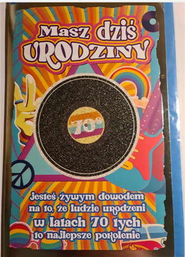 Kartki urodzinowe kartka urodzinowa ROCZNIK 70 13 cm *20,5 cm 10961750749