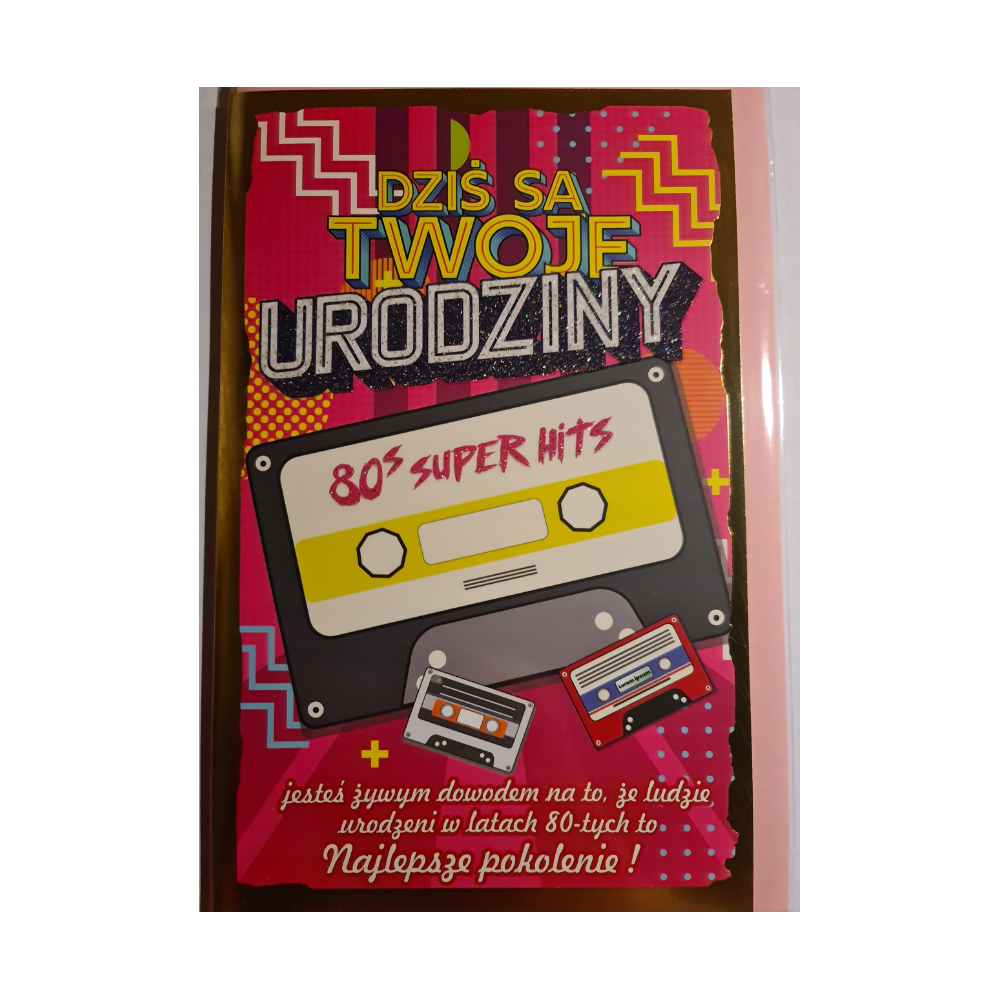 Kartki urodzinowe kartka urodzinowa ROCZNIK 80 13 cm *20,5 cm 10961754536