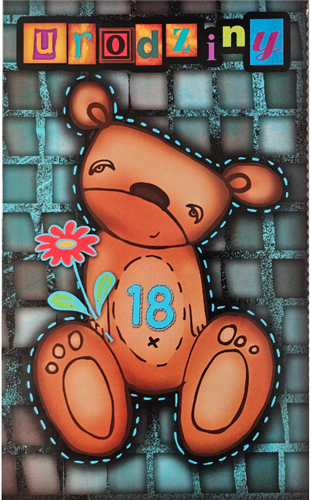 kartka na osiemnastkę kartka na 18 kartki WESOŁE   11,5 cm *19 cm 14650092512