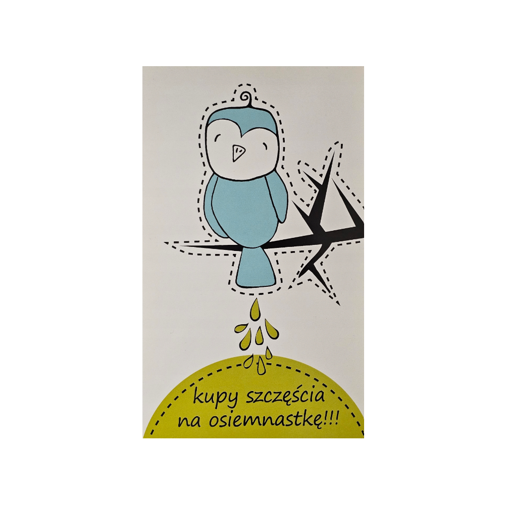 kartka na osiemnastkę kartka na 18 kartki WESOŁE   11,5 cm *19 cm 14650095115