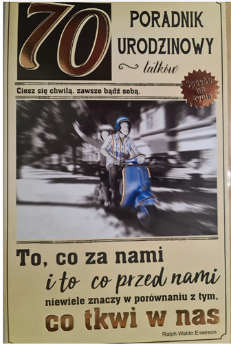 kartka urodzinowa na 70 lat   13 cm *20,5 cm 16897830579